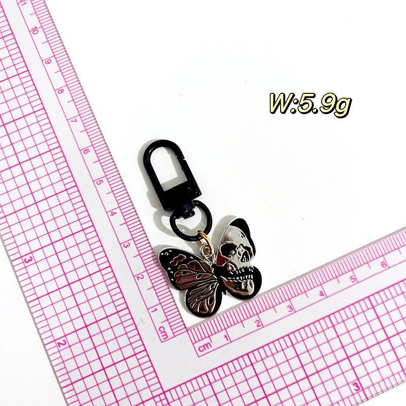 Wholesale Skull Butterfly Halloween Vintage Keychain