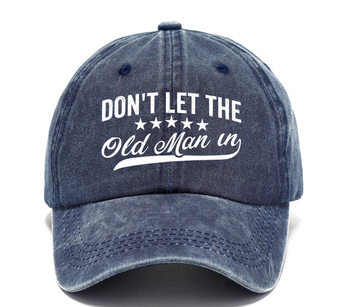 Wholesale Washed Cotton Printed Distressed Vintage Soft Top Baseball Cap