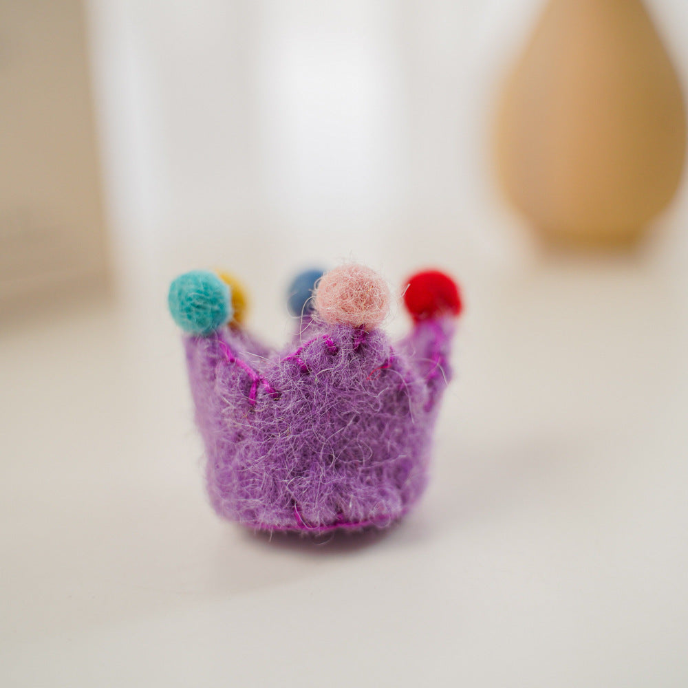Wholesale Wool felt three-dimensional crown children's accessories