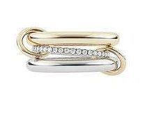 Wholesale Creative geometric irregular multi-layer diamond ring