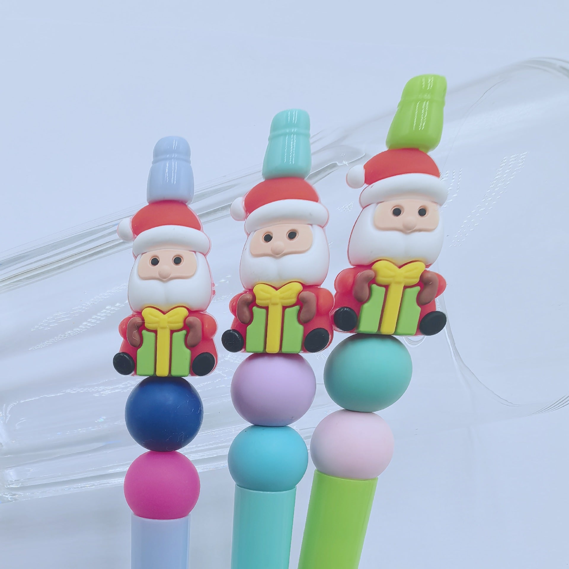 Wholesale 10pcs/pack 3D Christmas  Cartoon Focus Beads  DIY Silicone Beads