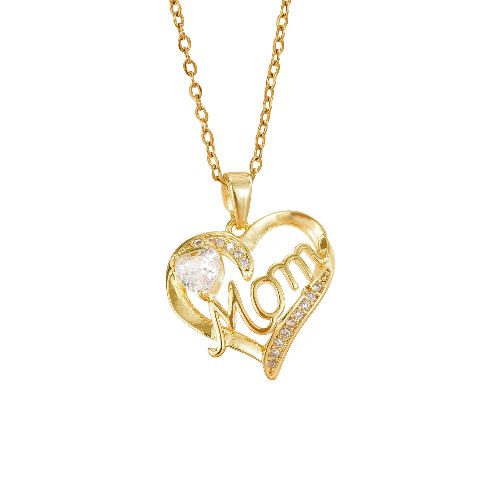 Wholesale Mother' s Day Letter Mom necklace heart necklace