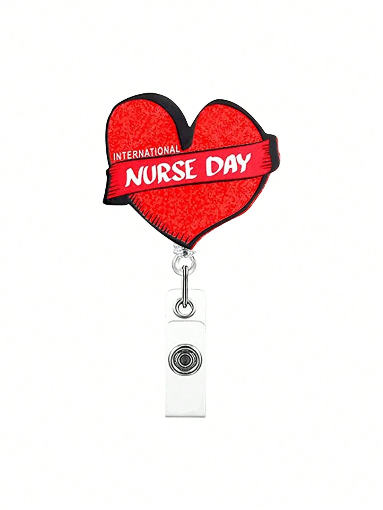 Wholesale Acrylic Love Clothes Syringe Mask Retractable Badge Scroll Keychain