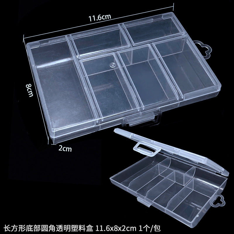 Wholesale Handmade DIY Bead Jewelry Removable Transparent Plastic Storage Box Tools