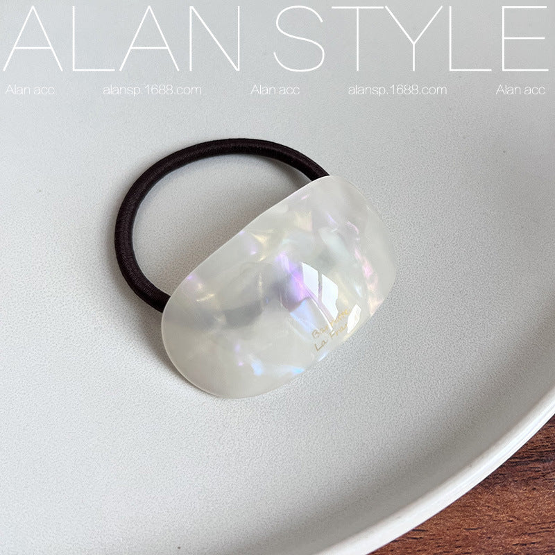 Wholesale Oval Horse Tail Ball Head Temperament Acetate Fiber Hair Scrunchies