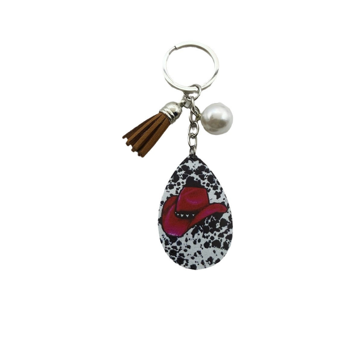 Wholesale Western Style Printed Acrylic Keychains