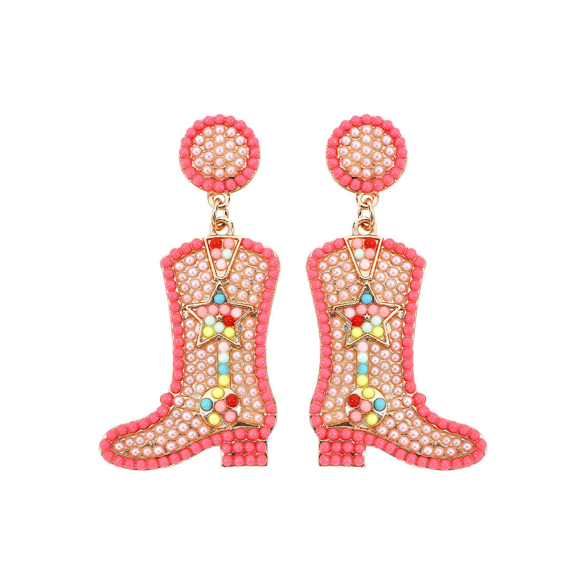 Wholesale Love Boots, Rice Bead Alloy Earrings
