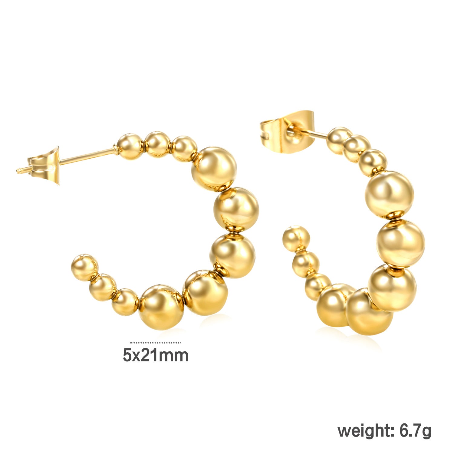 Wholesale Vintage shaped stainless steel wrapped earrings