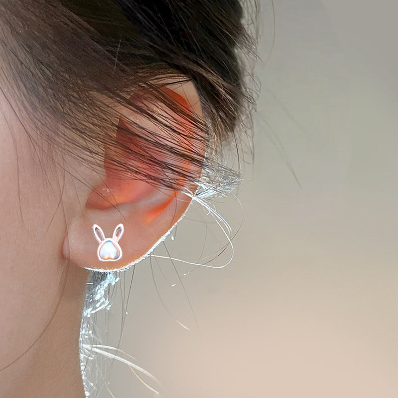 Wholesale Year of the Rabbit zodiac year 925 sterling silver Earrings