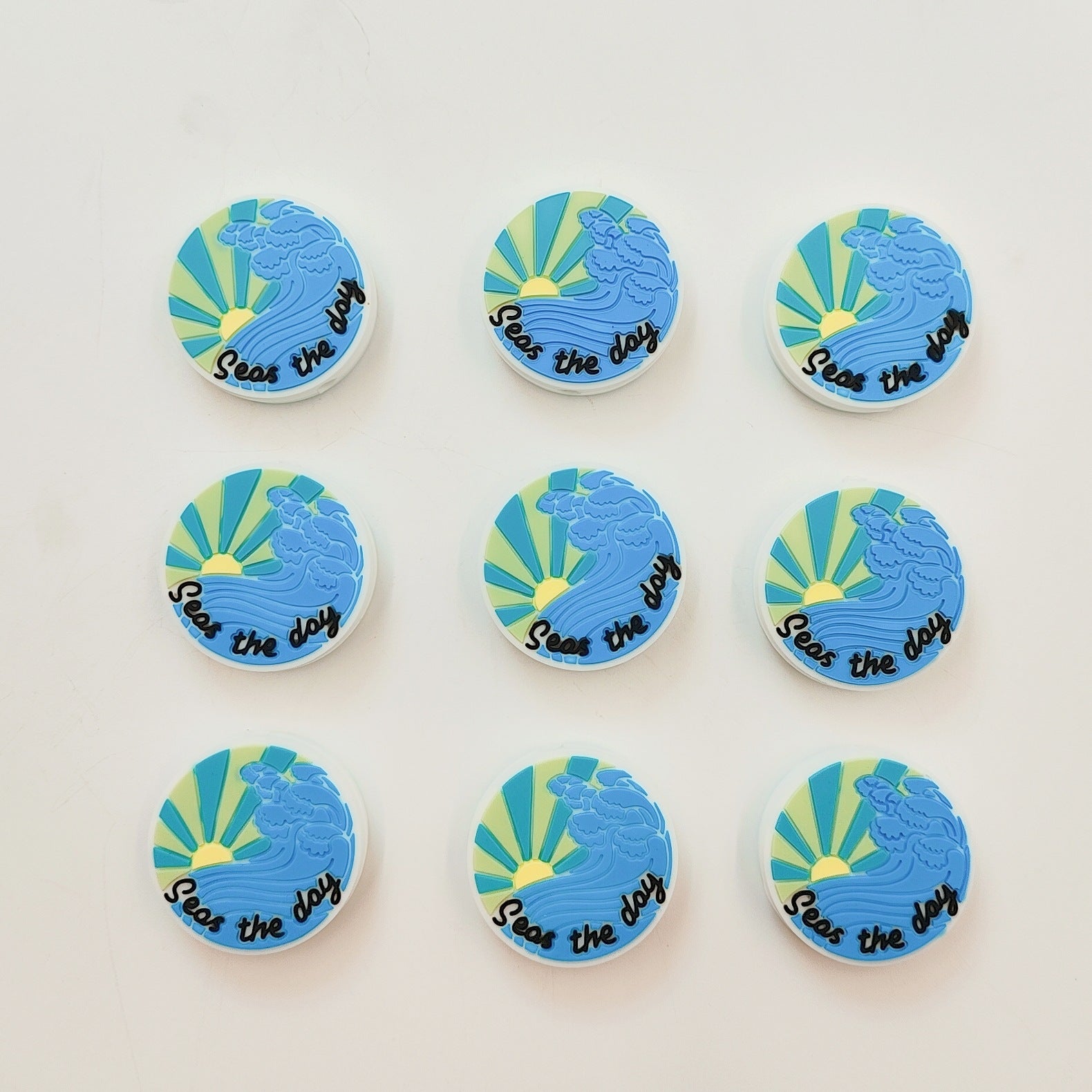 Wholesale 10pcs Creative Cartoon Focus Beads Ocean Wave Silicone Beads