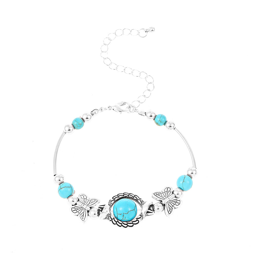 Wholesale Turquoise Butterfly Turtle Alloy Bracelet