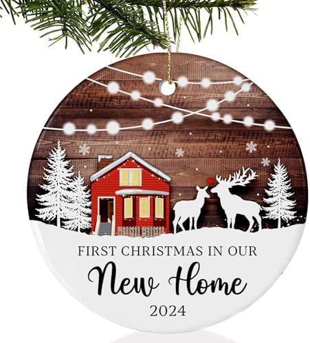 Wholesale Christmas Logo Wooden Round Pendant Ornament