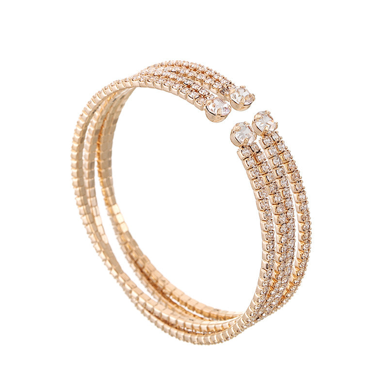 Wholesale Diamond Wide Wire Bracelet