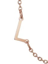 Wholesale 26 Alphabet Gold Up and Down Hole Stainless Steel Necklace