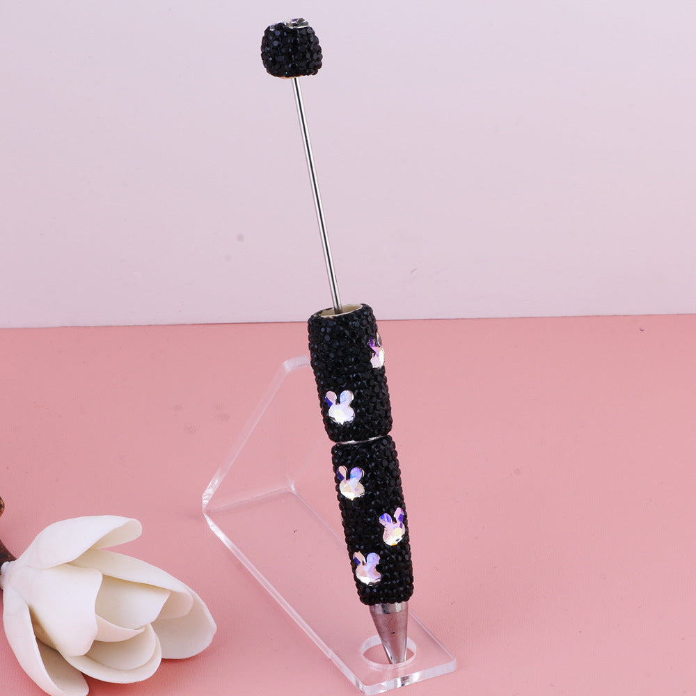 Wholesale 5pcs Colorful Cute Rabbit Zircon Clay Full Diamond DIY Bead Pen
