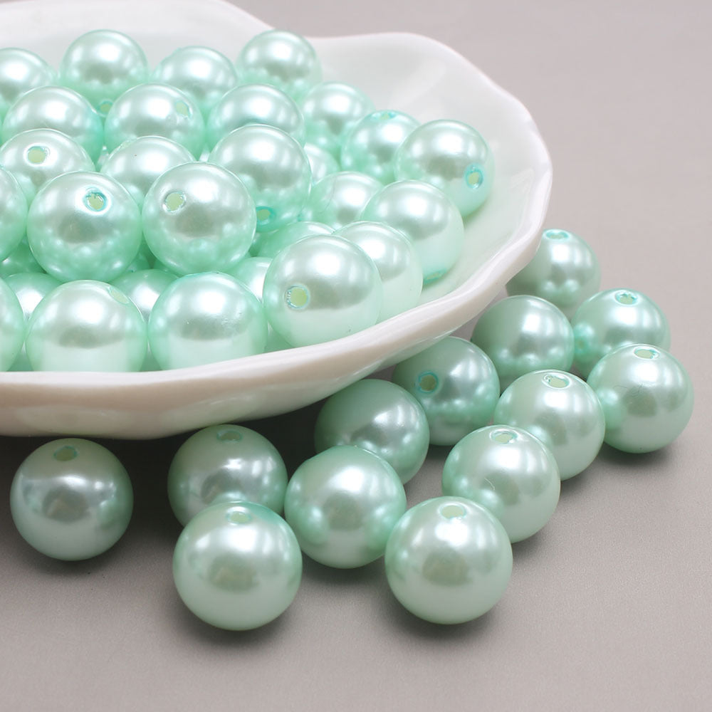 Wholesale 6-30MM A54 Light Aqua Blue ABS Imitation Pearl DIY Loose Beads