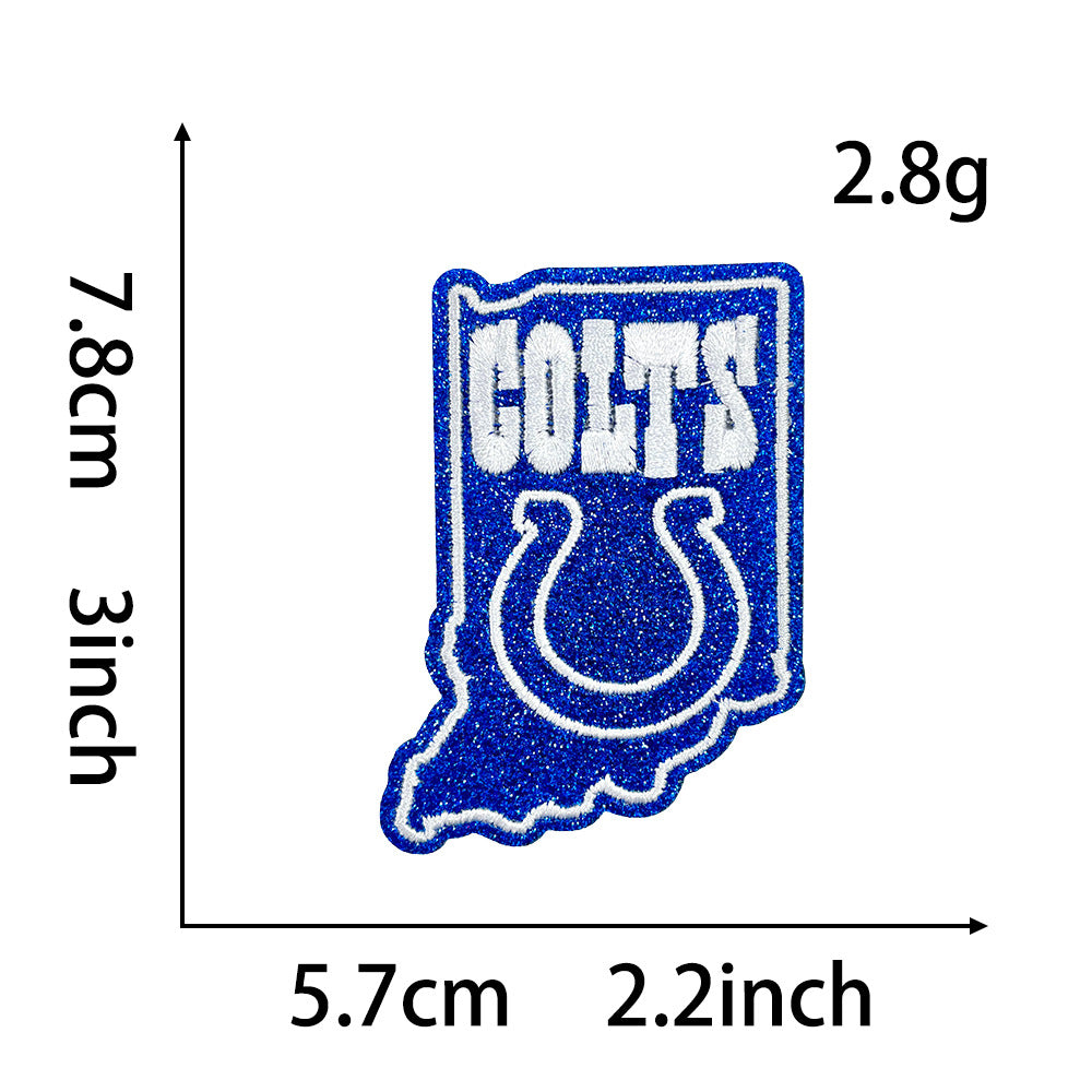Wholesale Seattle Seahawks Sequin Embroidered Patch State Shape Sew On Applique For Clothing Bags DIY Craft Accessory OLY Exclusive