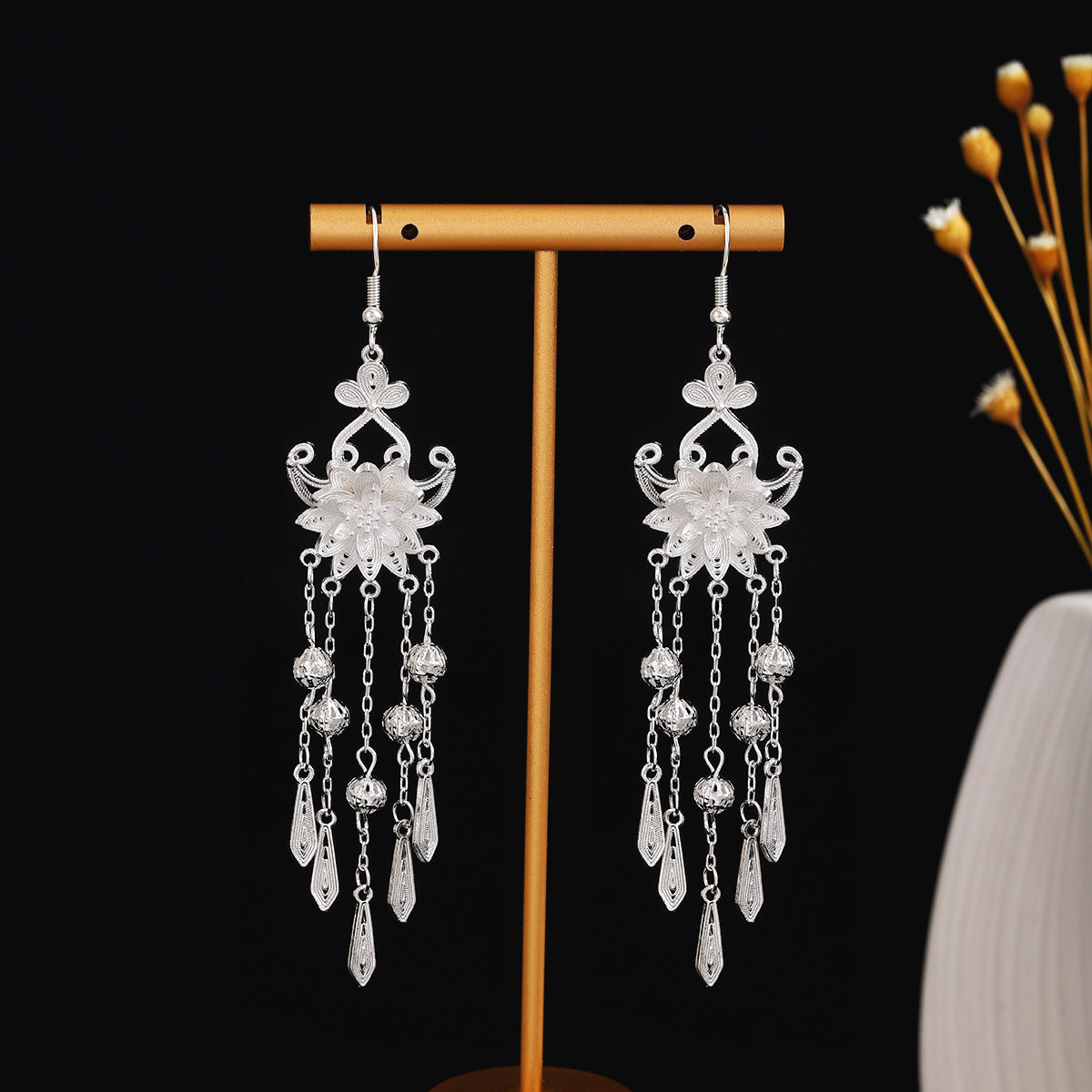 Wholesale Long tassel ethnic minority earrings