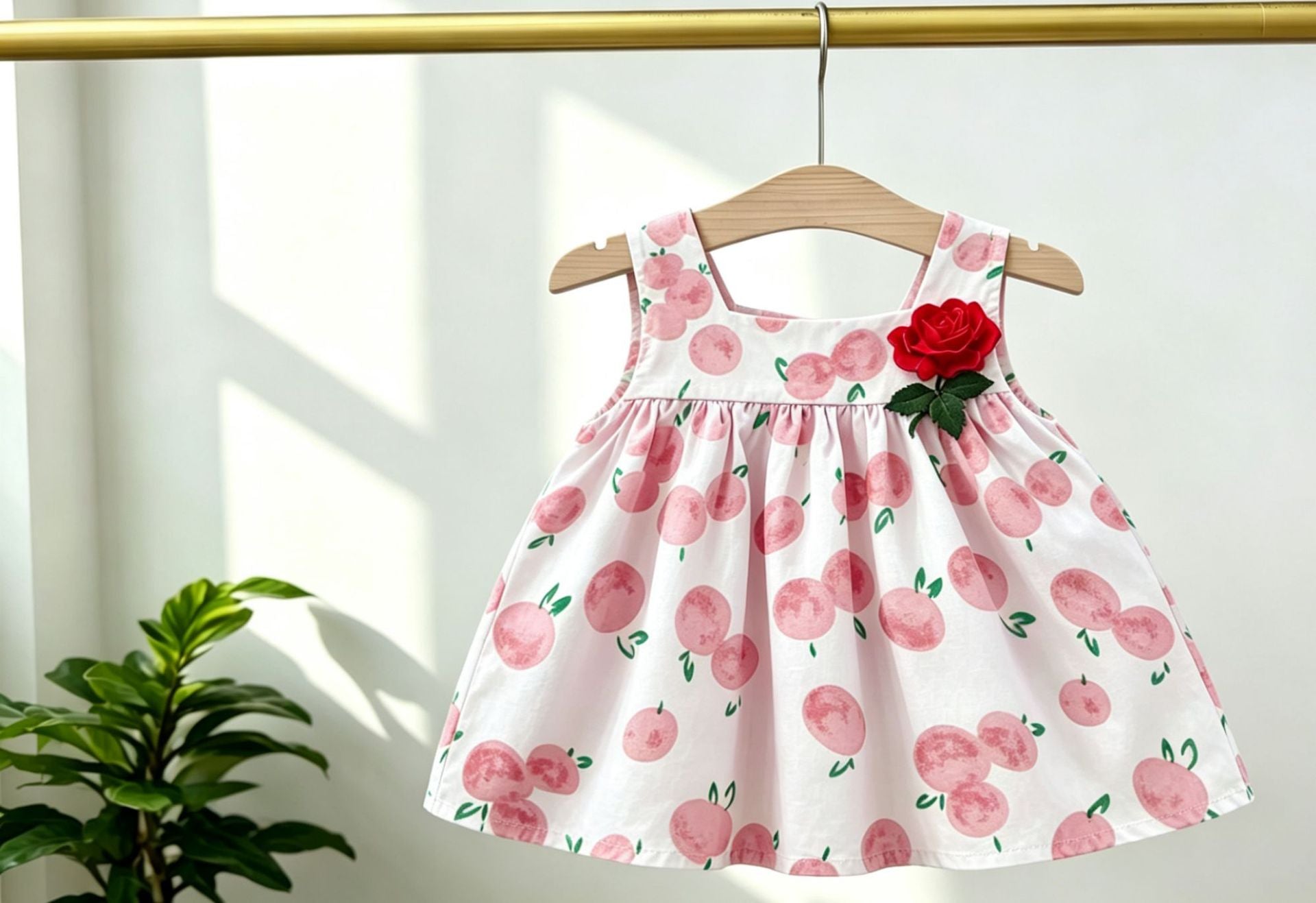 Wholesale Cotton Toddler Girl Dress Embroidery Summer Print Stylish Resale