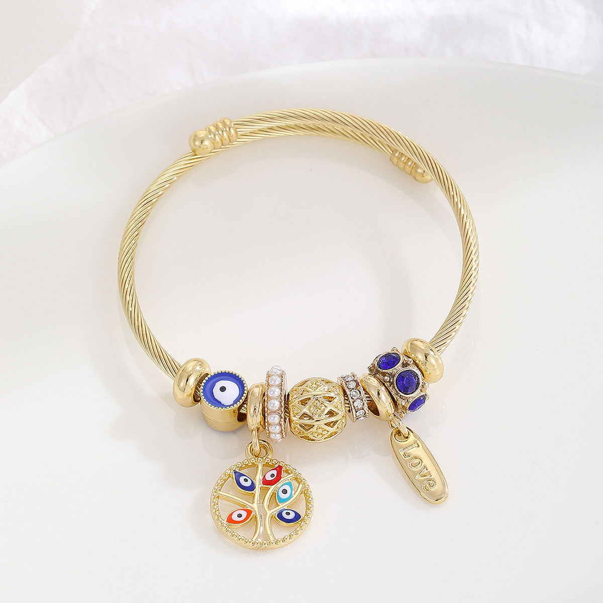 Stainless steel bracelet alloy pendant adjustable bracelet