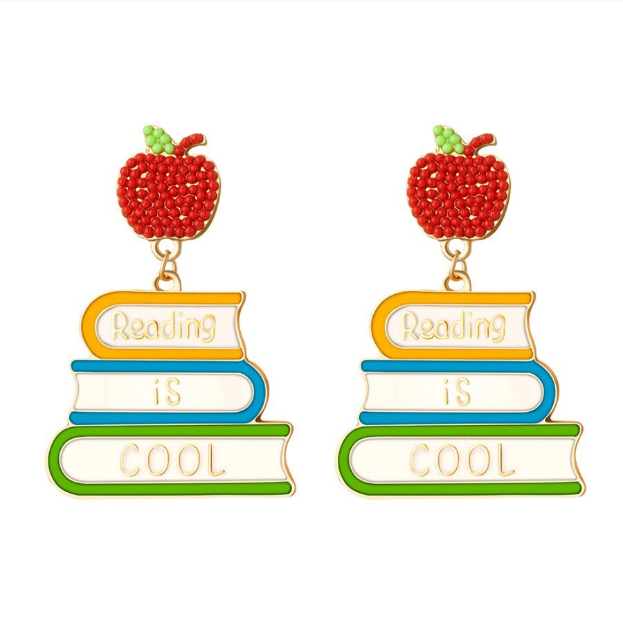 Wholesale Candy Rice Ball Teacher's Day Apple Earrings