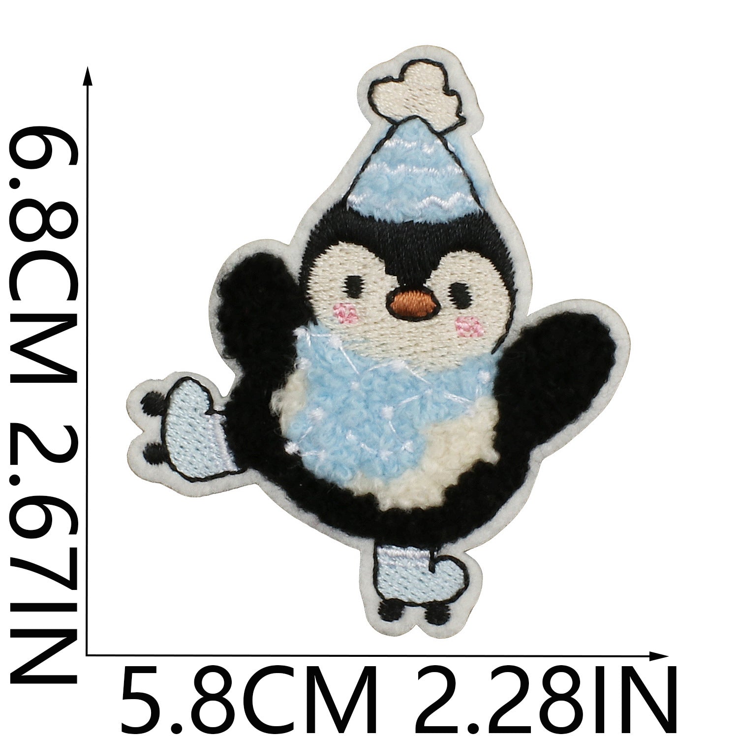 Wholesale Cartoon Cute Hat Penguin Embroidery DIY Patches
