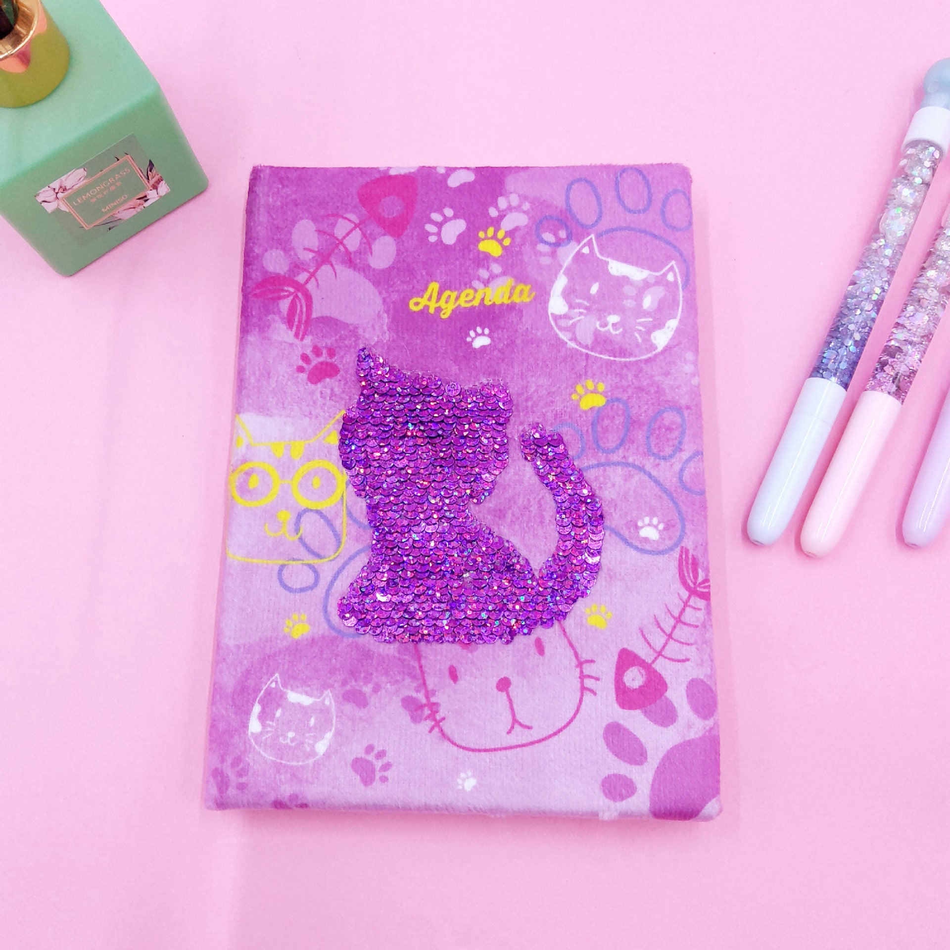 Wholesale Cartoon Ice Cream Sequin Notebook