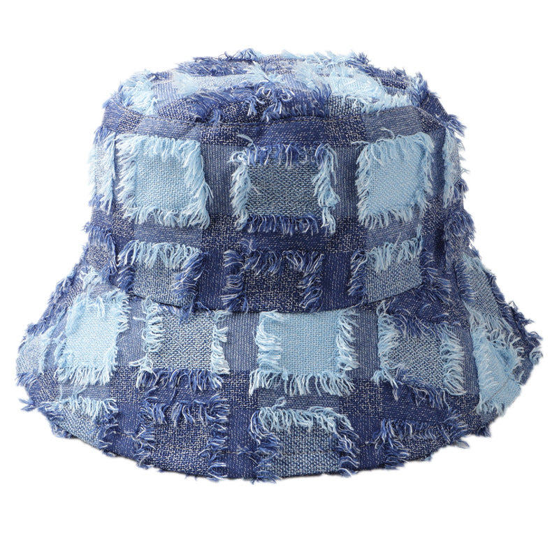 Wholesale Ruffled Plaid Cotton Fisherman Hats