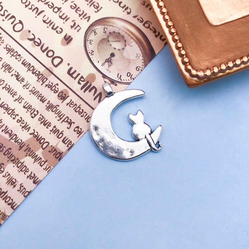 Wholesale Retro Alloy Star Moon Hollow Handmade Necklace Bracelet Pendant