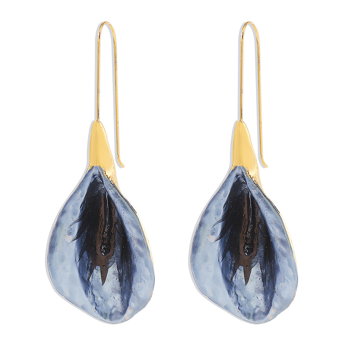 Wholesale Fashion Colorful Floral Alloy Oil Drop Long Earrings