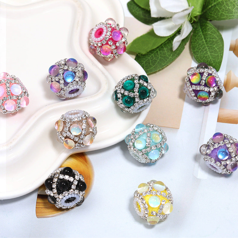Wholesale 10pcs   Cat' s Eye Beads Acrylic Beads