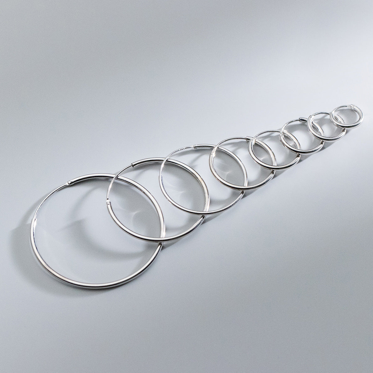 Wholesale S925 Sterling Silver 1.2mm1.5mm Wire Diameter Large Ear Ring