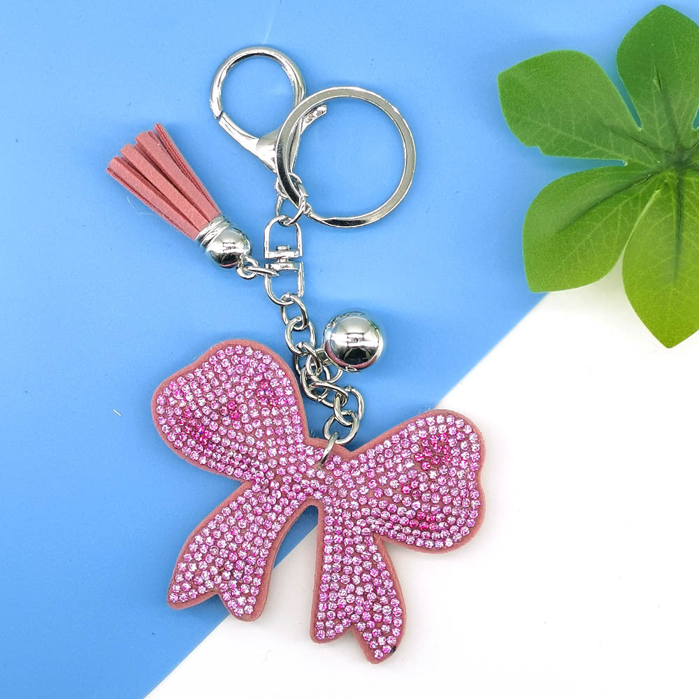 Wholesale 4pcs Diamond Bow Key Chain Hot Diamond Keychains