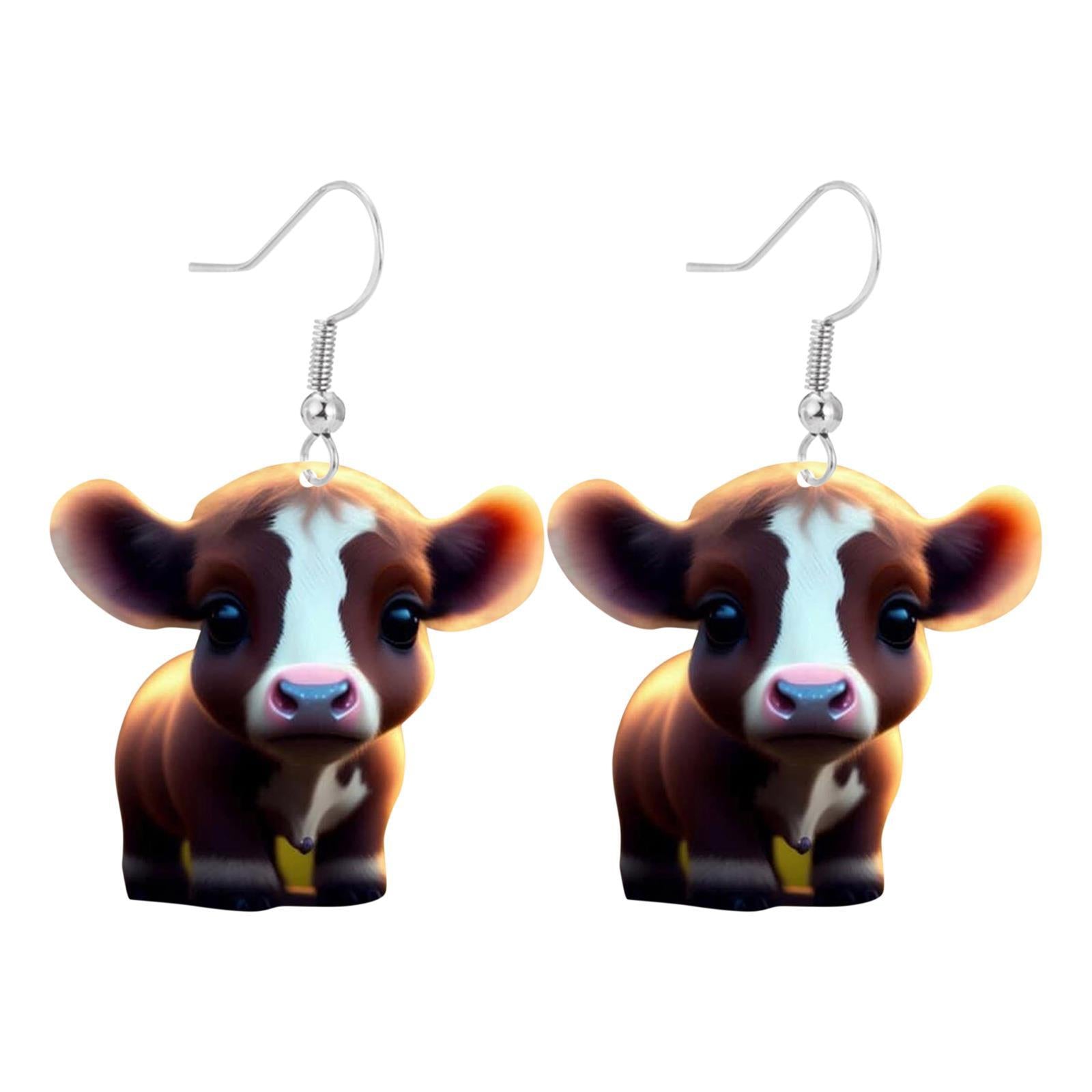 Wholesale New Highland Cow Creative Acrylic Earrings