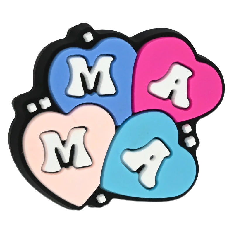 Wholesale Random 100pcs I Love Mom Mother' s Day Beaded Beads Focal Beads