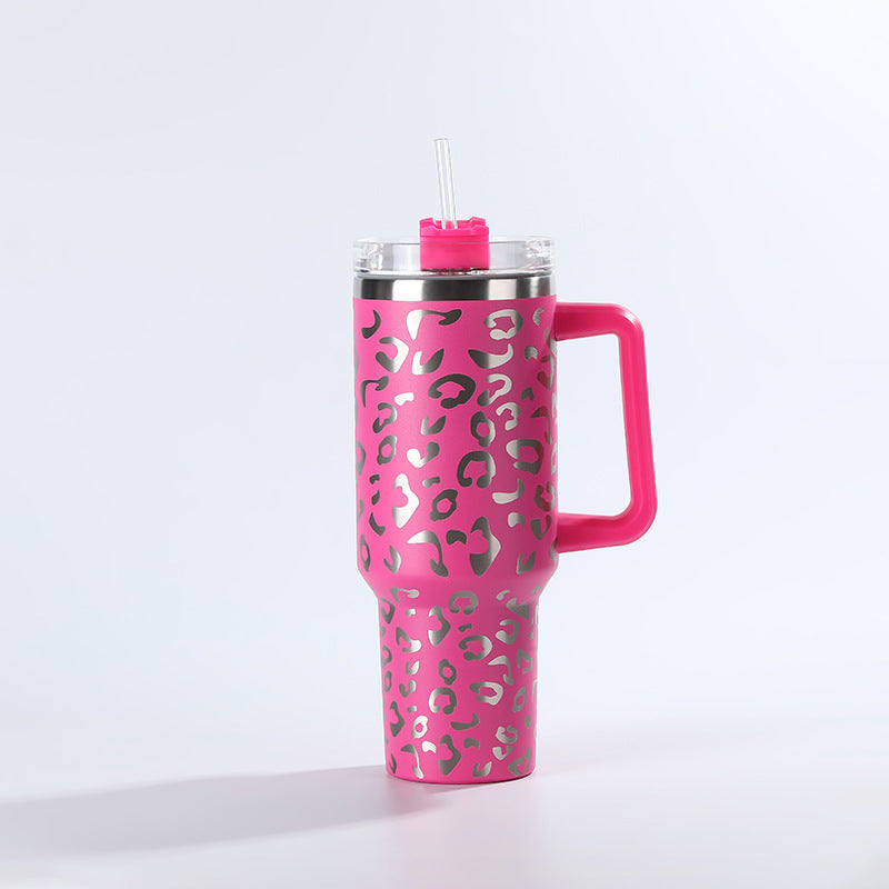 Wholesale Tumbler Leopard Print 40oz Stainless Steel Ice Bullies Cup