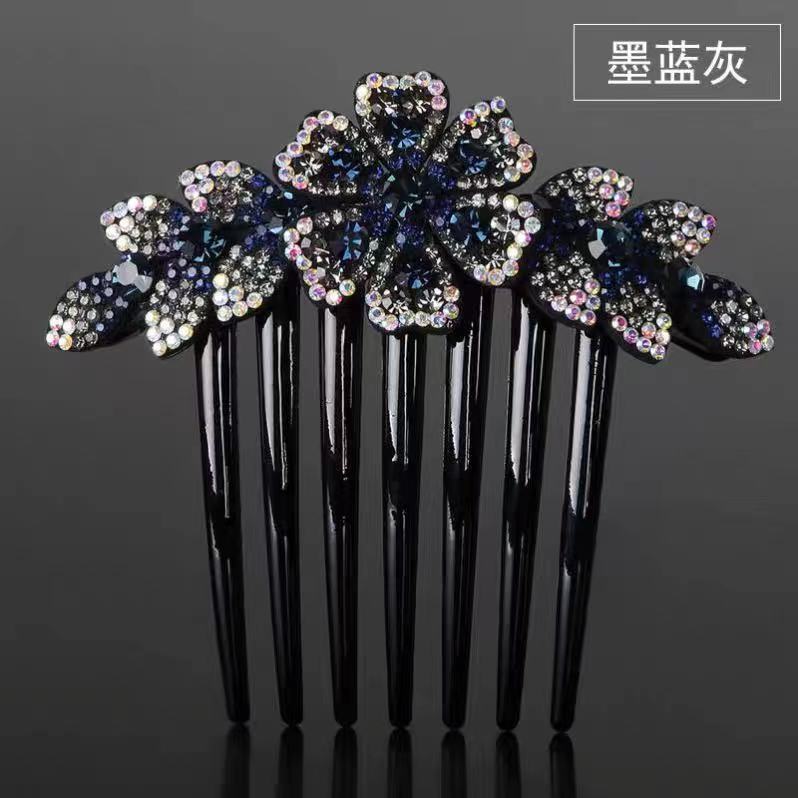 Wholesale Diamond Flower Hairpin Comb Hair Ponytail Clip