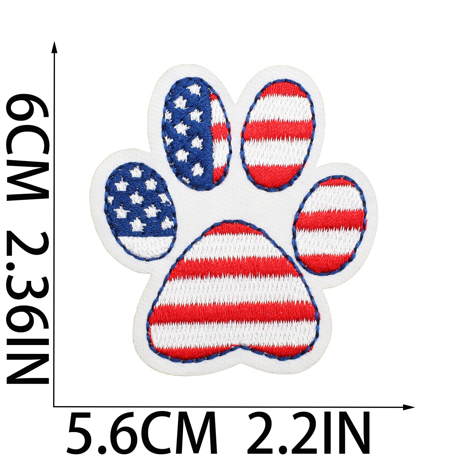 Wholesale Artistic cute paw embroidery patch pet paw patch
