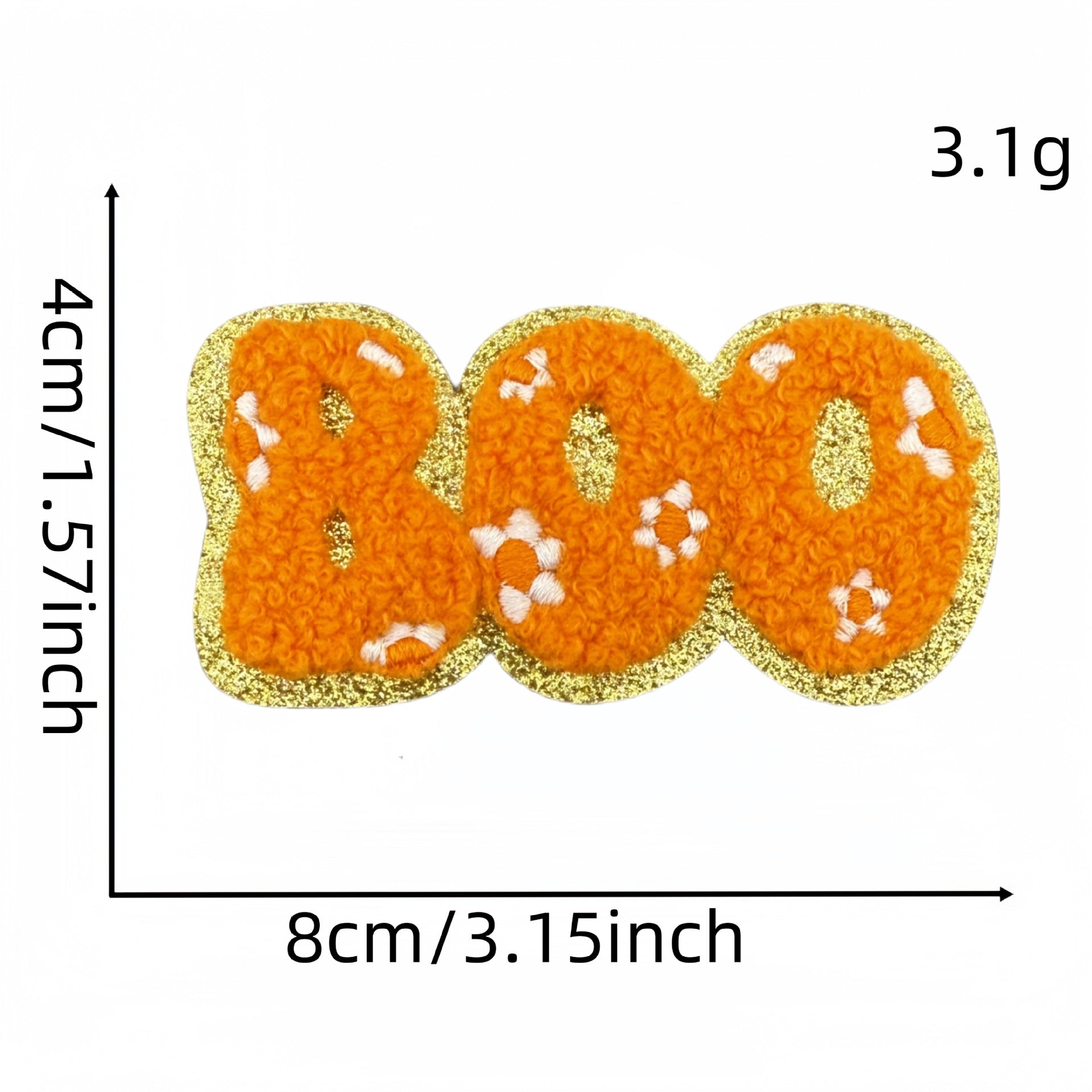 Wholesale  Gold-edged Pumpkin Embroidered Ghost Patch