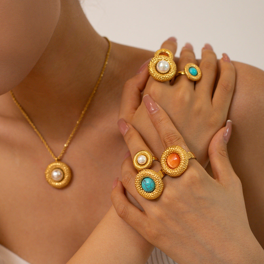 Wholesale 18k Gold Round Stainless Steel Necklaces