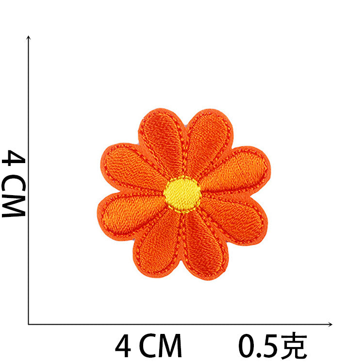 Wholesale Chic Iron On Sunflower Butterfly Embroidery Patches For Clothing DIY Decorative Accent Resale