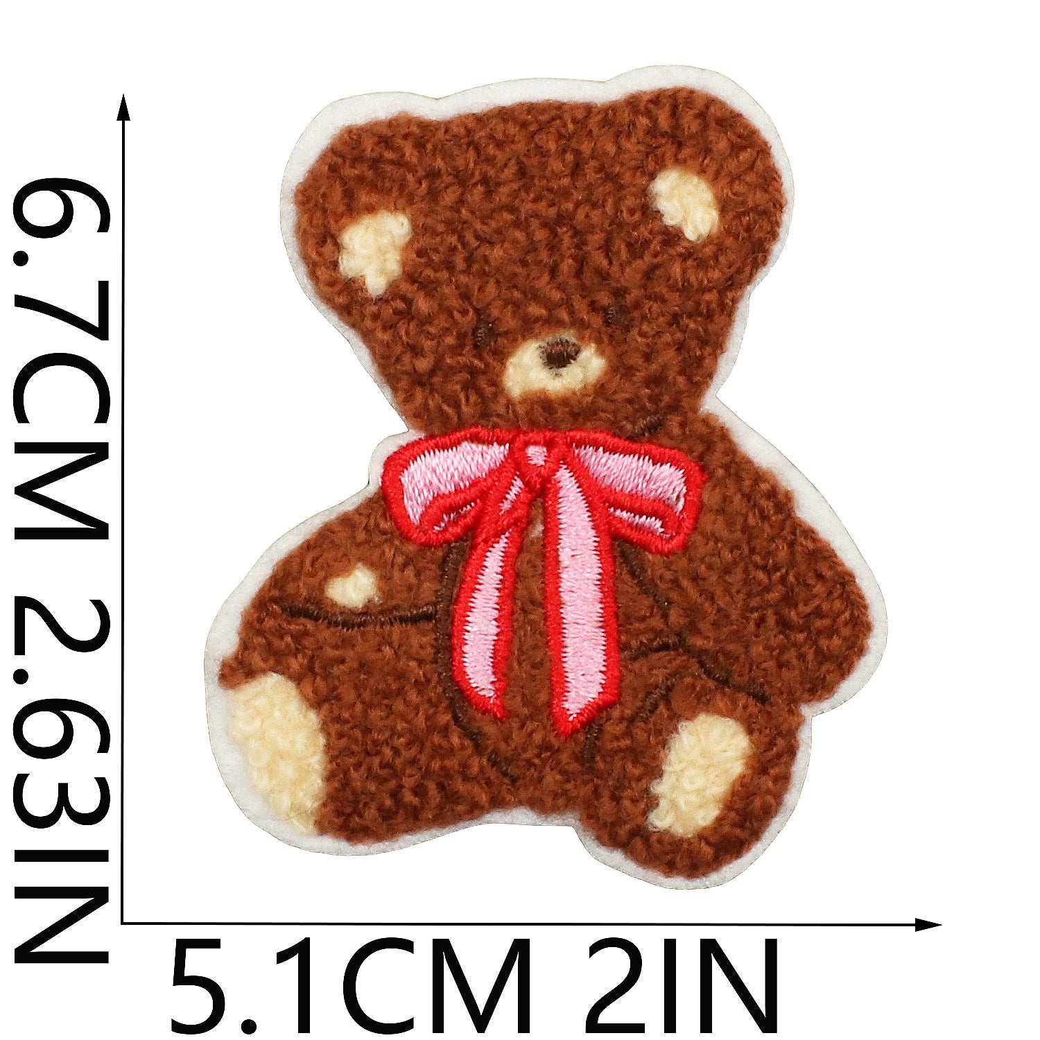 Wholesale Bow Bear Embroidered Cloth DIY Patches