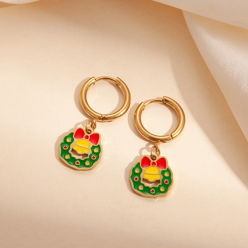 Wholesale Christmas bell earrings