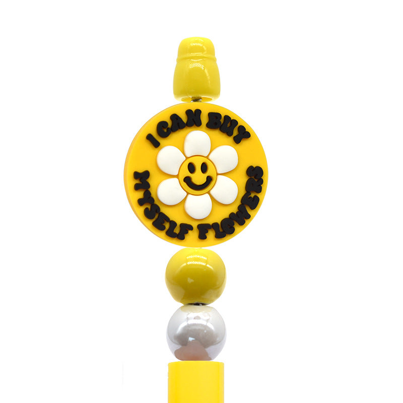 Wholesale Random 100pcs/pack Flower expression pattern bead   Focal Beads