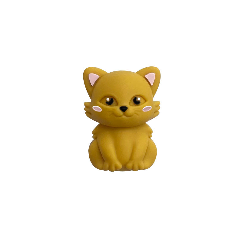 Wholesale 20pcs 3D Dropper Silicone Cute Cat Shaped Handmade Bead Beads