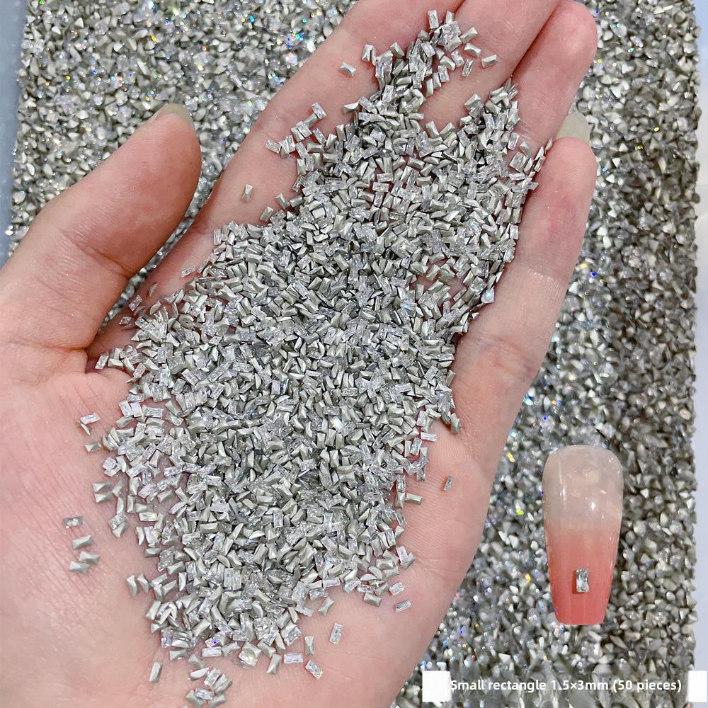 Wholesale 50/1000/10000pcs nail art mini small pointed bottom zircon shaped diamond super flash mini white micro zircon nail decoration