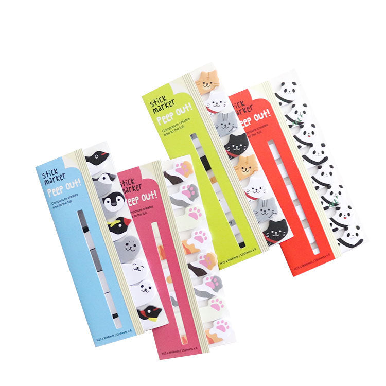 Wholesale Row Animal Paper Self-adhesive Sticky Notes