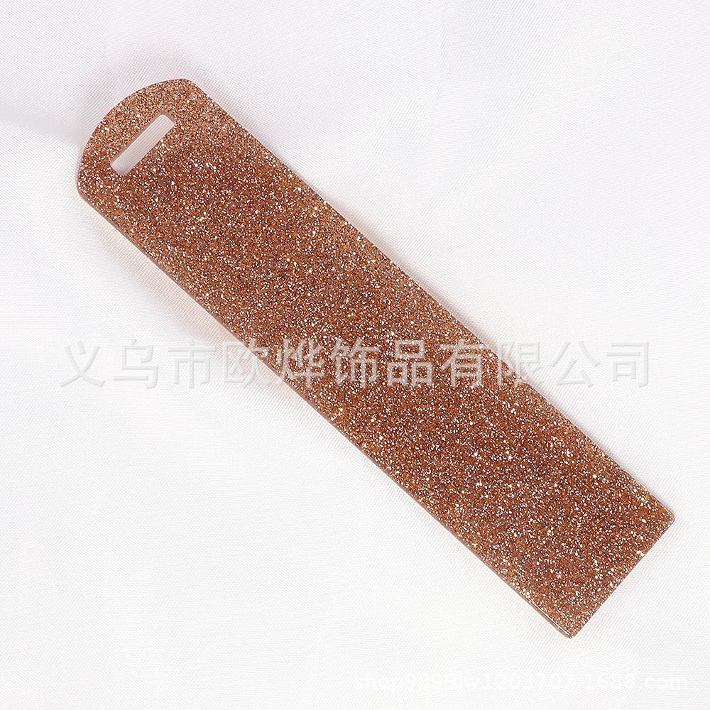 Wholesale 10pcs New Blank Glitter Acrylic Bookmark Di Pendant Card Bookmark