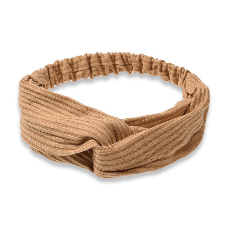 Wholesale Suede Cross Knit Face Wash Headband