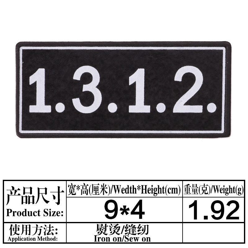 Wholesale Twill Fabric Patches 22 Styles Black White Alphabet Print Decorative Applique For Clothing Bags Hats Towels Resale